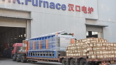 山東化工企業(yè)訂購(gòu)的臺(tái)車(chē)式催化劑焙燒爐