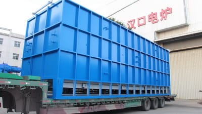 四川客戶(hù)定制全纖維760KW大型臺(tái)車(chē)式電阻爐